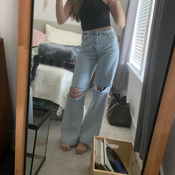 Zara - Wide leg ripped jeans - Picture 2 of 2